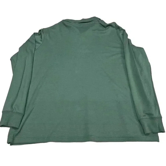 Lands End Shirt Men Size 2XL Green Traditional Fit 100% Supima Polo Long Sleeve - Picture 4 of 9
